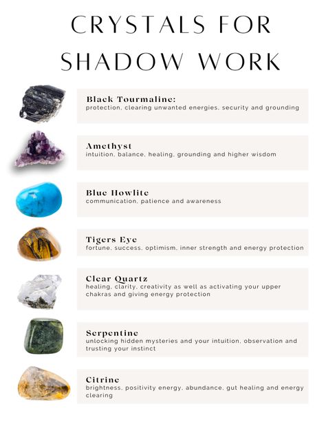 These crystals are some of the best ones to help you on your shadow work healing journey. Shadow Work Crystals, Shadow Work Healing, Trust Your Instincts, Spiritual Crystals, Gut Healing, Spells Witchcraft, Shadow Work, Holistic Wellness, Spirituality Energy