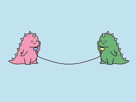 Matching Dinosaur Pfps, Dinosaurus Couple, Cartoon Duos Bff, Couple Dino, Best Friend Wallpaper, Bff Poses, Dinosaur Wallpaper, Pink Wallpaper Girly, Canvas Drawing