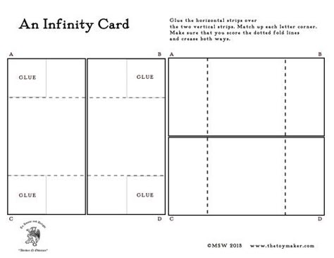 Template for Infinity Card Endless Card, Infinity Card, Never Ending Card, 3d Templates, Tri Fold Cards, Card Making Templates, Paper Craft Tutorials, Email Template, Interactive Cards