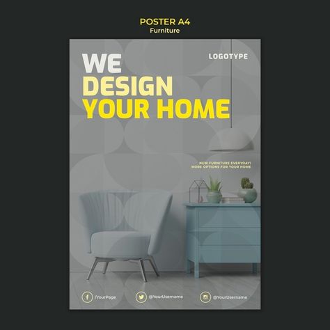 Interior Design Advertisement Poster, Poster Design For Architecture, Interior Broucher Design, Interior Advertising Design Poster, Interior Design Banner Ads, Company Poster Design Advertising, Architecture Ads Design, Interior Designer Advertisement, Interior Designer Advertisement Poster