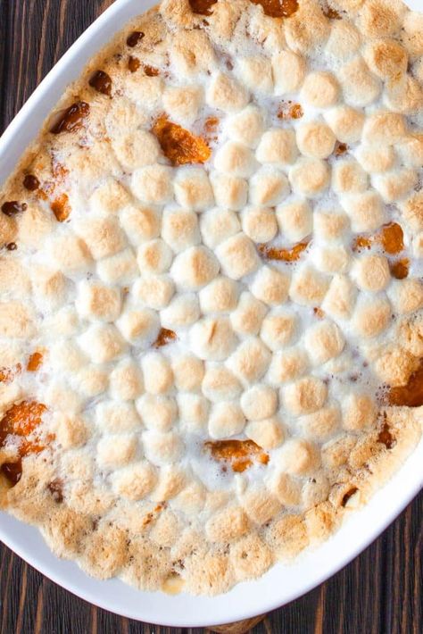 Sweet Potato Cobbler, Sweet Potato Marshmallow Casserole, Potato Casseroles, Sweet Potato Casserole With Marshmallows, Sweet Potatoes With Marshmallows, Marshmallow Topping, Sweet Potato Casserole Easy, Easy Sweet Potato, Canning Sweet Potatoes