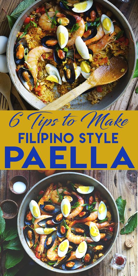 Filipino Paella Recipe, Phillipino Food, Filipino Food Dessert, Vietnamese Dessert, Filipino Style, Japanese Street Food, Paella Recipe, Thai Street Food, Spanish Dishes