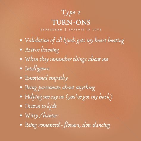 Life Purpose & Vocation Guide on Instagram: “Let me know in the comments: #️⃣ What is your Enneagram Type? 🤤 What are total romantic turn-ons for you? Swipe to the end to learn more…” Type 2w1 Enneagram, Enneagram 5, Enfj Personality, Enneagram Type 2, Enneagram 3, Enneagram 2, Infj Type, Enneagram 4, Enfp T