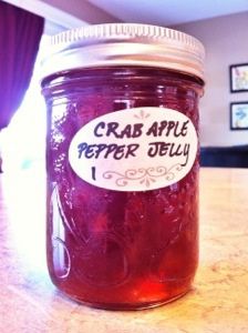 Apple Pepper Jelly, Crabapple Jelly Recipe, Apple Crab, Red Pepper Jelly Recipe, Crab Apple Recipes, Jalapeno Jelly Recipes, Crab Apple Jelly, Crab Apple Tree, Pepper Jelly Recipes