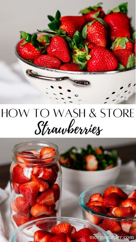 How To Wash Strawberries, How To Clean Strawberries, Store Strawberries, How To Store Strawberries, Fresh Strawberry Recipes, Storing Fruit, Fresh Strawberries, Strawberry Recipes, Fresh Strawberry