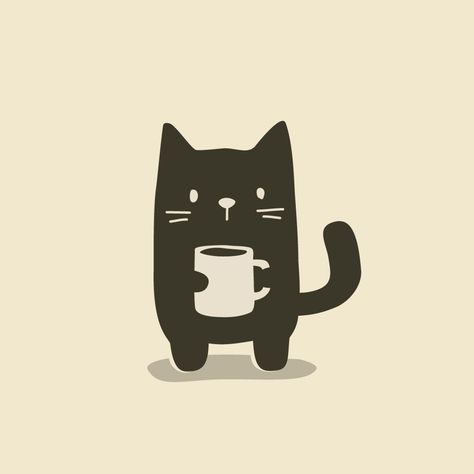 Cat coffee logo design Coffee Logos, Cats Logo, Cat Logo Design, Logo Coffee, Coffee Drawing, I Love Cats, Coffee Illustration, 강아지 그림, Coffee Logo