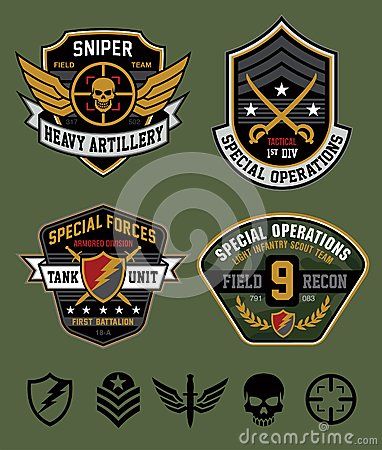 Special ops patch set Military Emblems, Military Motivation, Military Logo, Military Insignia, Special Ops, Military Patch, Retro Logos, Badge Design, Special Operations