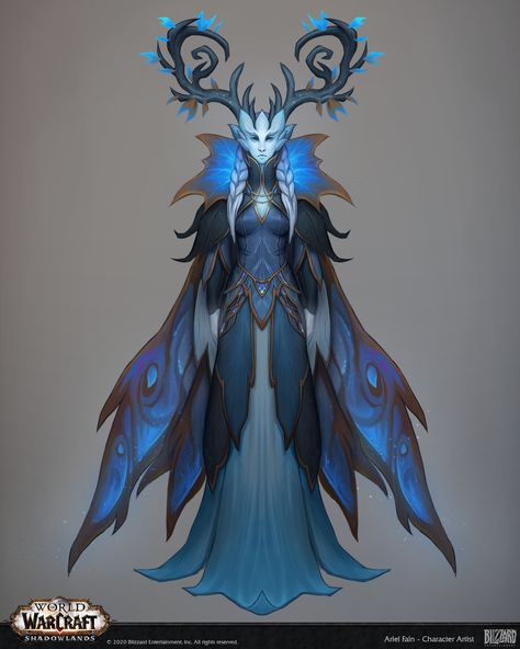 ArtStation - Winter Queen, Ariel Fain Winter Queen, World Of Warcraft Characters, Warcraft Characters, Warcraft Art, Queen Art, Blizzard Entertainment, Wow Art, Creature Concept, Environmental Art