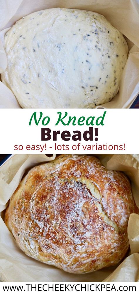 No Knead Artisan Bread Dutch Ovens, Artisan Bread Flavor Ideas, Faccia Bread Recipes Easy, Artisan Garlic Bread, No Knead Herb Bread, Quick Artisan Bread, Easy No Knead Artisan Bread, Garlic No Knead Bread Dutch Oven, Quick No Knead Bread Dutch Ovens