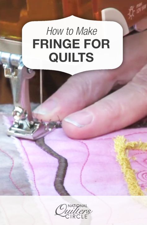 How to Make Fringe For Quilts Make Fringe, Easy Sewing Projects For Kids, Quilt Videos, Crafting Corner, Patchwork Ideas, Quilt Tips, Heather Thomas, Sewing Circles, Quilting Templates