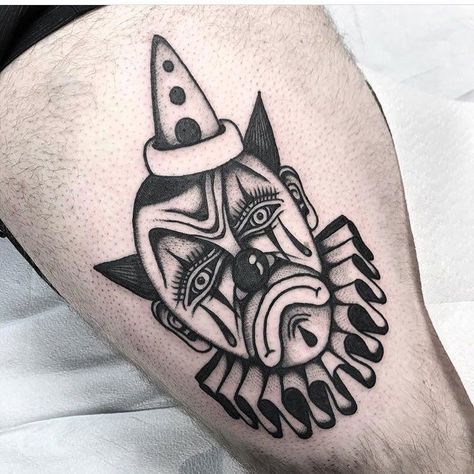 Hipster Tattoo, Clown Tattoo, Wild Tattoo, Traditional Tattoo Sleeve, Forearm Tattoo Design, Creepy Tattoos, Old School Tattoo Designs, Tattoo Style Drawings, Badass Tattoos