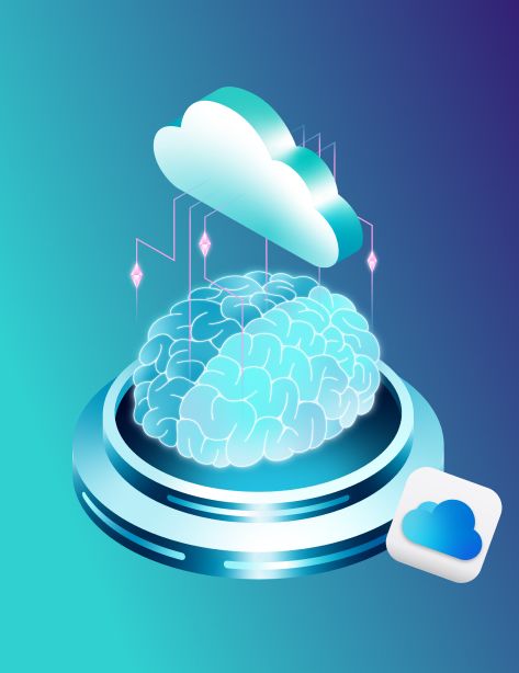 Artificial Brain, Gradient Illustration, Cloud Platform, Smart Solutions, Cloud Services, Cloud Storage, User Experience, Free Svg, Save Time