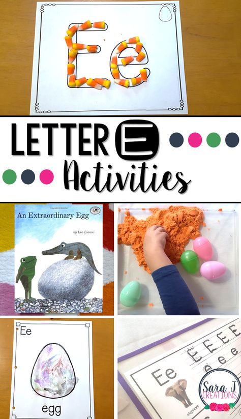 Letter E Activities that would be perfect for preschool or kindergarten. Sensory, art, gross motor, literacy and alphabet practice all rolled into Letter E fun. Letter T Fine Motor Activities, Letter T Preschool Activities, T Preschool Activities, Fun Activities For Preschool, T Activities, Letter T Crafts, Letter T Activities, Letter E Activities, Letter E Craft