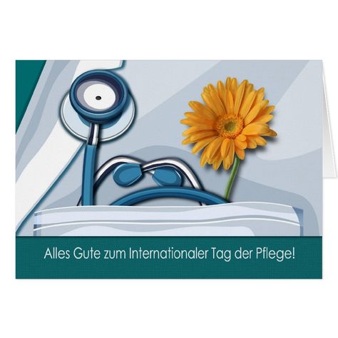 Internationaler Tag der Pflege. Nurses Day Cards - happy nurses day invitations Happy Nurses Day, Daisy Design, Nurses Day, Matching Cards, Animal Skulls, White Shop, Pink And Green, Greeting Card, Daisy