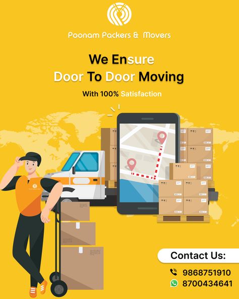 Movers And Packers Ads, Post Flyer, Logistics Design, Story Board, Packers And Movers, Moving Services, Advertising Poster, Creative Advertising, Media Design