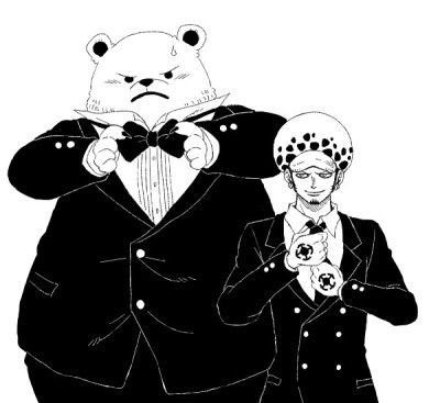 One piece Trafalgar Law & Bepo One Piece Bepo Trafalgar Law, Law And Bepo Cute, Law And Bepo One Piece, Bepo One Piece, Trafalgar D Water Law, Heart Pirates, Anime D, Manga Japan, The Pirate King