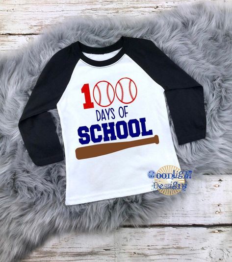 100days Of School Shirt, 100 Days School, Hundred Days, Halloween Shirts Kids, School Spirit Shirts, Shirt For Boys, Truck Shirts, 100th Day Of School, School Tees