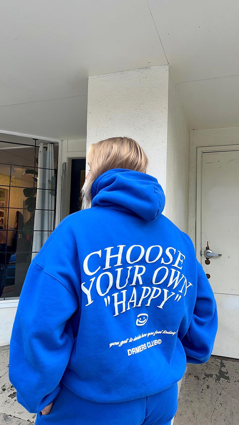 DRMERS CLUB 'Choose Your Own Happy' Hoodie - Positive Quotes - Plush, Cozy, and Stylish Sweatshirt for Fall/Winter - Neutral Colours for Versatile Outfits - Experience True Happiness with Our Unique Streetwear - Perfect for Casual Wear, Lounging, and Inspiring Positivity - Thoughtful Gift for Loved Ones - High-Quality Fabric - Available in Multiple Sizes - Streetwear hoodies - Shop Now to Discover Your Happy Place with DRMERS CLUB - Stylish, Cozy Sweatsuits - Chase Your Dreams - Fall Colours Designs For Hoodies, Drmers Club, Cute Sweats, Happy Hoodie, Keep Growing, Chill Fits, Causal Outfits, Spring Fits, Winter Fits