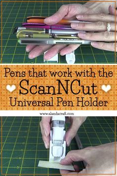 The Scan-n-Cut Universal Pen Holder allows you to use your own pens. See which ones work here. Brother Dream Machine, Scan N Cut Projects, Scrapbook Vintage, Brother Scanncut2, Scan N Cut, Scan And Cut, Cut Up, Brother Scan And Cut, Pen Holder