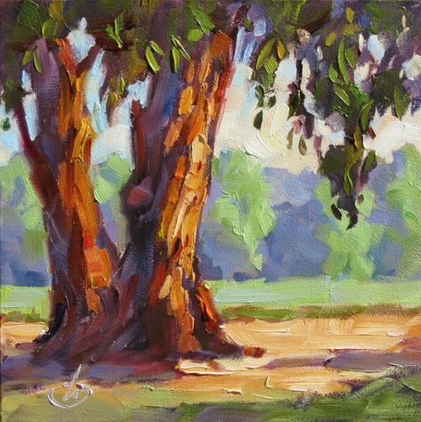 Tom Brown, Painting Trees, Eucalyptus Trees, Plein Air Landscape, Paint Strokes, Tableau Art, Art Things, Impressionist Paintings, Impressionist Art