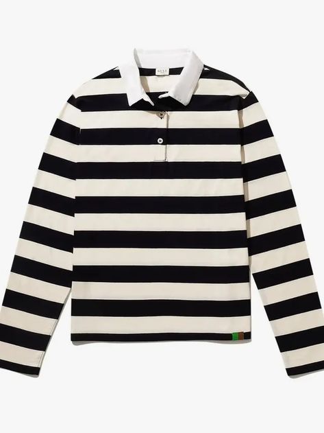 10 New-School Takes on Collegiate Preppy Dressing, From Varsity-Style Jackets to Pleated Skirts and Retro Sneakers | Vogue Preppy Handbook, Womens Rugby, Ralph Lauren Baseball Cap, Argyle Sweater Vest, Husband Shirts, Green Collection, Rugby Shirt, Preppy Style, Classic Looks