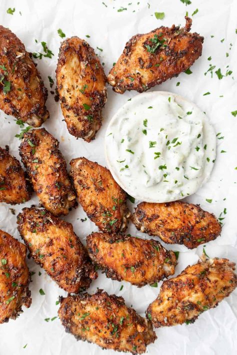 Crispy Air Fryer Dry Rub Chicken Wings (Easy, Keto) Air Fryer Rice, Dry Rub Chicken, Crispy Air Fryer Chicken Wings, Keto Chicken Wings, Rub Seasoning, Dry Rub Chicken Wings, Crispy Air Fryer Chicken, Air Fry Chicken Wings, Boneless Pork Ribs