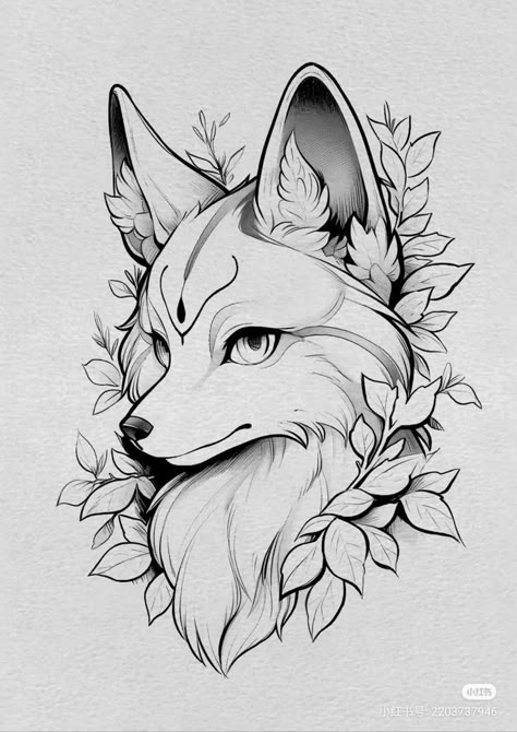 Tiktok Drawings, Animal Line Drawings, Fox Tattoo Design, Totem Tattoo, Cartoon Crazy, Siluete Umane, Fox Tattoo, Desen Anime, Desenho Tattoo