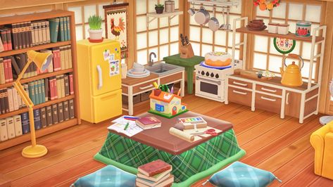 club room with a small kitchen for snacks with... Snacks With Friends, Acnh Citycore, Ac Codes, Dream Address, Tom Nook, Ac New Leaf, Animal Crossing Memes, Animal Crossing Guide, Island Theme