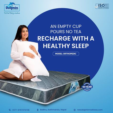 Elevate your sleep experience with Dolphin's Orthopedic Mattress. Designed for ultimate comfort and spinal support, it's the perfect choice for a restful night's sleep. 🛏️ #DolphinMattress #OrthopedicMattress #SleepWell #Comfort #Support #HealthySleep Orthopedic Mattress, Orthopaedic Mattress, Healthy Sleep, Canva Design, Better Sleep, Mattress, Sleep, Quick Saves, Design