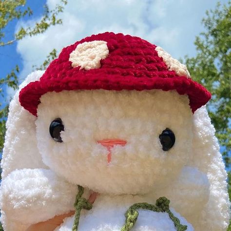 Kays Plushies on Instagram: "🍄🌱Cottage Core Bunny🌱🍄 Hi guys I’m back with some restock news. If you didn’t know already I have a date set for next restock on July 8th 1pm CST where you will have a chance to buy this bunny and so many more plushies. I spent so much time crocheting him so I hope you like it! • • Pattern: @traceycrochets 🐰 • • #crochet #bunny #bunniesofinstagram #cottagecore #amigurumi #plushie #crochetplushie #kawaii #squishmallows #crocheting" Cottagecore Crochet Ideas, Cottage Core Crochet Patterns, Cottagecore Crochet Pattern Free, Cottagecore Stuffed Animal, Cottagecore Amigurumi, Cottage Core Amigurumi, Crochet Room Decor Cottage Core, Cottage Core Crochet, Spring Crochet Plushies