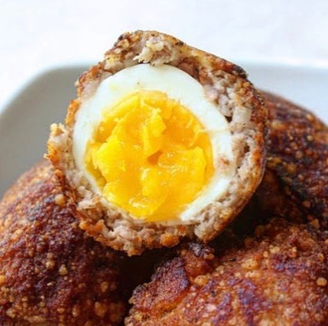 Carnivore Scotch Eggs – lil bit of fit Scotch Egg, Scotch Eggs, Gourmet Dinner, Healthy Gluten Free Recipes, Beer Tasting, Breakfast On The Go, Paleo Breakfast, Convenience Food, Gluten Free Recipes