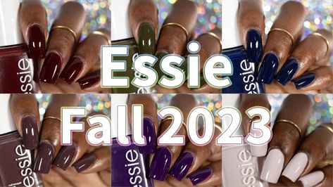 Essie Fall 2023 Nail Polish Collection - Nicole Loves Nails Essie Winter 2023, Essie Fall 2023 Collection, Nail Polish Fall 2023, Essie Fall 2023, Essie 2023, Colors Fall 2023, Autumn Nails 2023, Essie Nail Polish Fall, Fall Polish