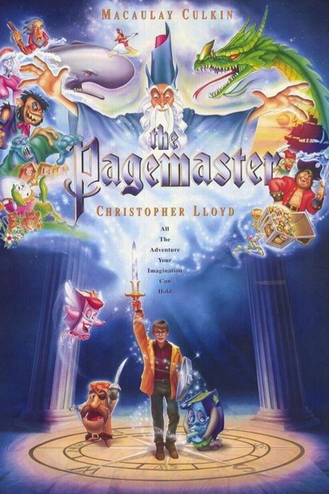 The Pagemaster, Animation Poster, Movie Animation, Macaulay Culkin, Childhood Movies, Kids' Movies, Movies 2019, Pinturas Disney, Family Movies