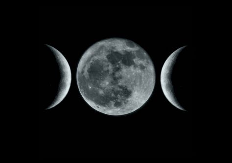 Triple Moon by nondesigner59, via Flickr Mooncore Aesthetic, Wiccan Wallpaper, Triple Goddess Symbol, Maiden Mother Crone, Goddess Symbols, Space Phone Wallpaper, Look At The Moon, Moon Photography, Triple Goddess