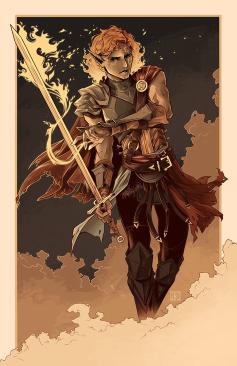 By Kayla Kinsey Fire Genasi, Dnd Races, Rpg Map, Fantasy Races, Dungeons And Dragons Characters, Dnd Art, Dungeons And Dragons Homebrew, Character Design Male, Fantasy Rpg