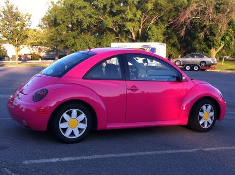 .....with the Daisy wheels! Daisy Rims, Daisy Rims Beetle, Beetle Car With Daisy Rims, Daisy Wheels, Volkswagen Beetle Hello Kitty, Volkswagen Beetle Flower, Pink Bug Car, Slug Bug, Volkswagen Beetle Convertible