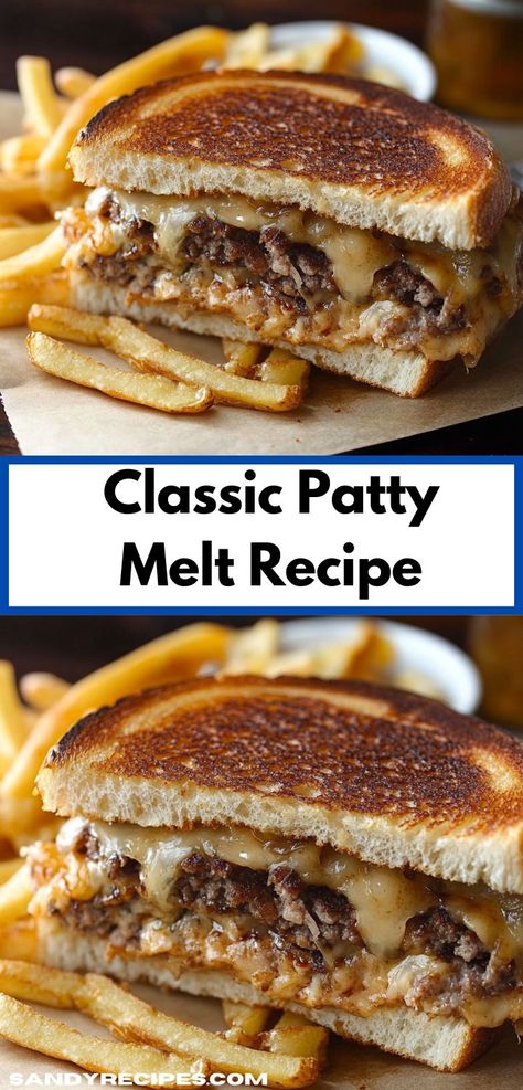 Searching for dinner ideas for two? This classic patty melt recipe is a delicious, cheesy option that’s also perfect for family dinner recipes! Sandwich Melts, Patty Melt Recipe, Grilled Burger Recipes, Dinner Ideas For Two, Ground Beef Casserole Recipes, Melt Recipe, Patty Melt, Cake Recipes Easy Homemade, Beef Casserole Recipes