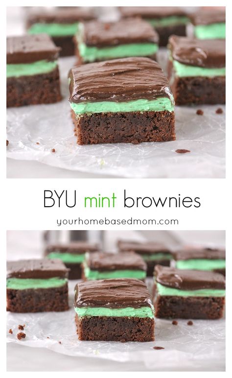 Mint Brownies Recipe, Mint Frosting, Mint Desserts, Crunchy Chocolate, Mint Brownies, Slow Cooker Desserts, Chocolate Topping, Homemade Chocolate, Chocolate Brownies