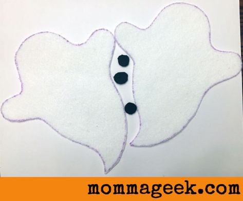 Felt Ghost Pattern Free, Felt Ghost Diy, Felt Ghost Pattern, Ghost Pattern Template, Ghost Template Free Printable, Felt Ghost, Ghost Template, Halloween Crafts Preschool, Ghost Pattern