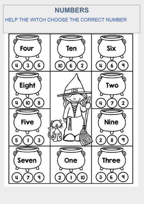 Halloween Numbers, Math Rules, Number Words Worksheets, Halloween Math Worksheets, Preschool Farm, Kindergarten Halloween, Halloween Math Activities, Words Worksheet, Materi Bahasa Inggris