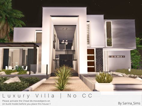 A very modern villa in Del Sol Valley for 1-6 sims. With 2 pools and 2 ponds at the back.  Found in TSR Category 'Sims 4 Residential Lots' Sims 4 Modern House, Lotes The Sims 4, The Sims 4 Lots, Muebles Sims 4 Cc, Sims 4 House Plans, Sims 4 House Building, Sims 4 House Design, Casas The Sims 4, Sims Building