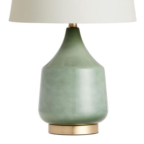 Jade Green Ombre Glass Table Lamp Base | World Market Sage Green Paint Color, Sage Green Paint, Stylish Table Lamps, Green Lamp, Table Top Lamps, Green Paint Colors, Green Table, Table Lamp Base, Task Lamps