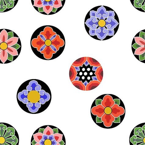 Traditional Korean dancheong- wish they were stickers or cloth banners Korea Tattoo, Korean Colors, Cloth Banners, Korean Painting, Chinese Pattern, Korean Design, Traditional Korean, Korean Art, Korean Traditional