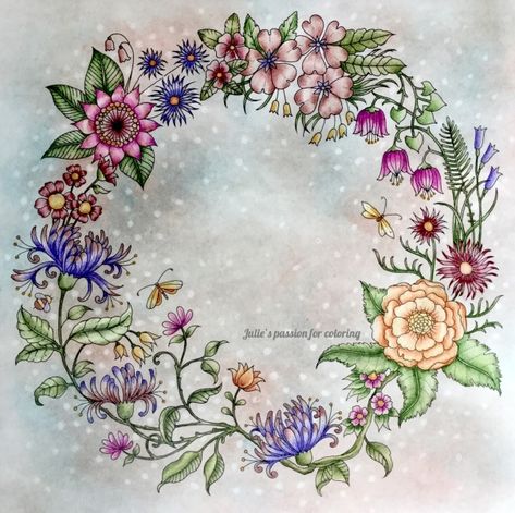 Johanna Basford Secret Garden Coloring Book, Johanna Basford Books, Joanna Basford Coloring, Johanna Basford Secret Garden, Enchanted Forest Coloring, Secret Garden Coloring Book, World Of Flowers, Johanna Basford Coloring Book, Colored Pencil Techniques