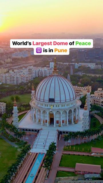 Anshul & Sakshi | Travel Couple on Instagram: "📍 Saint Shri Dnyaneshwar World Peace Dome, Loni Kalbhor - Pune (@worldpeacedome) Entry fee : Rs. 10 per person Timings : 10am to 7 pm Best time to visit : Evenings (It is also beautifully lit up during special occasions) Tag someone you want to visit this place with 😊 Conceptualised and built by renowned educationist, Prof. Dr. V.D. Karad in 2018, conveys message of world peace and universal unity. With architecture inspired by the Taj, World Peace Building, Meditation Rooms, World Peace, Architectural Inspiration, Travel Couple, Tag Someone, Pune, Worlds Largest, Under Construction