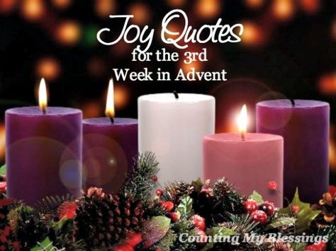 Joy quotes and verses to help you prepare for Christmas. Which is your favorite Third Sunday Of Advent, Advent Prayers, First Sunday Of Advent, First Sunday, Advent Season, Christian Traditions, Advent Candles, Advent Wreath, Birth Of Jesus