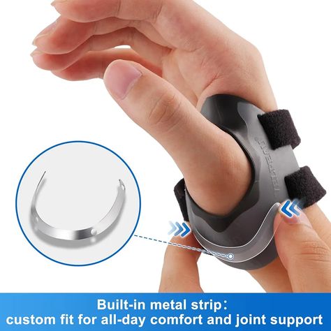 Velpeau Thumb Support Brace - CMC Joint Stabilizer Orthosis, Spica Splint for Osteoarthritis, Instability, Tendonitis, Arthritis Pain Relief for Women and Men, Comfortable (Black, Right Hand, Medium) : Amazon.ca: Industrial & Scientific Thumb Brace, Thumb Splint, Pain Free, Nail Artist, Artist At Work, Braces, Pain Relief, Custom Fit, Take That