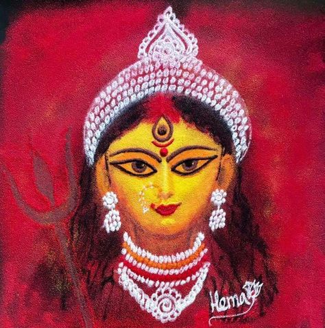 लक्षमी पूजन Rangoli Design For Kali Chaudas, Vithal Rangoli, Devi Rangoli Designs, Durga Rangoli, Devi Rangoli, Rangoli Degins, Navratri Rangoli, Ganesh Rangoli, Rangoli Designs For Competition