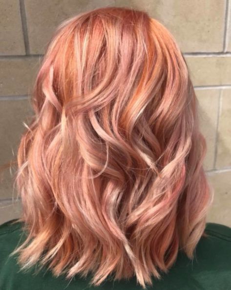 Apricot Hair, Pumpkin Spice Hair, Playstation 4 Controller, Lush Hair, Peach Hair Colors, Strawberry Blond, Warm Hair Color, Coral Hair, Hair Foils