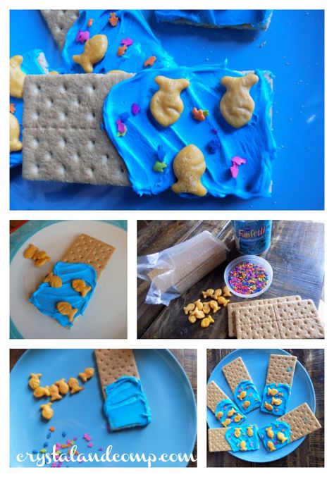 A Preschool Snack for U is for Underwater (Letter of the Week) Letter U Snacks For Preschool, Letter G Snacks For Preschool, U Is For Underwater, Ocean Theme Snacks, Abc Snacks, Alphabet Snacks, Snack Crafts, Ocean Snacks, Letter Preschool